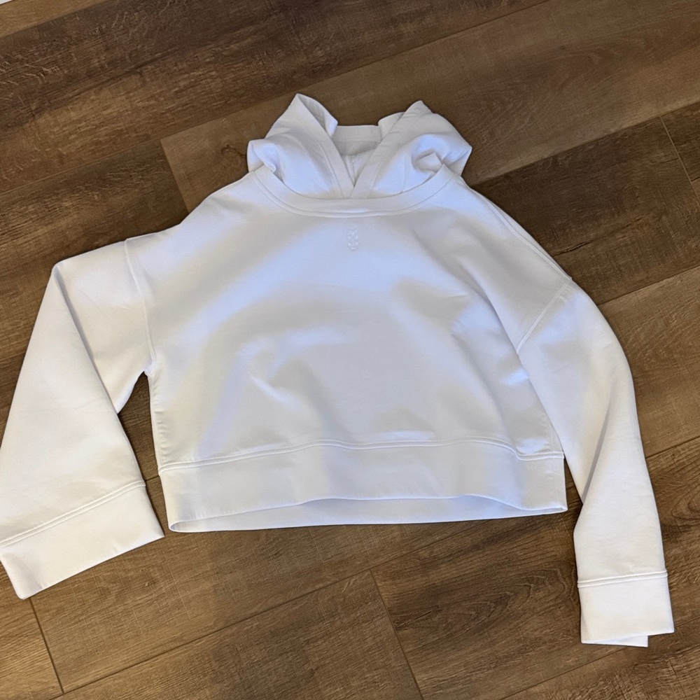 FP Movement by Free People cropped White Hoodie Size L